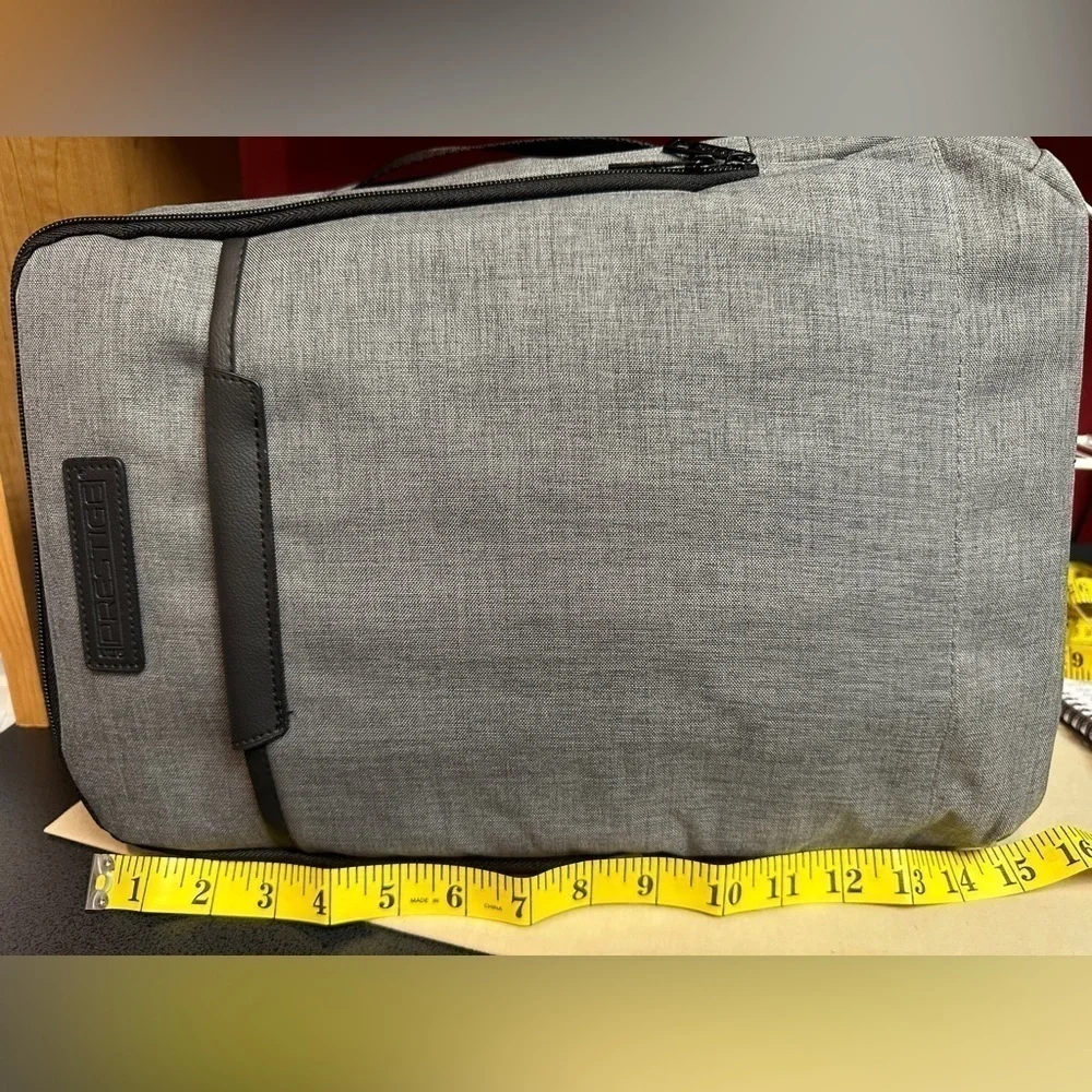 NWOT CRG Prestige Gray & Black Backpack with Adj Shoulder Straps & Multi Handles